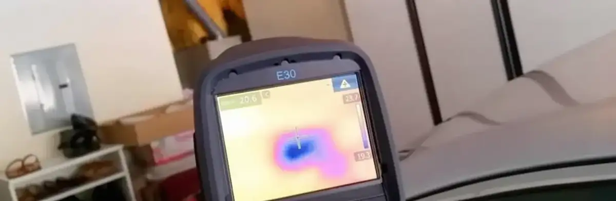 mold inspection using thermal imaging technology to detect moisture and hidden mold in a home in Salt Lake City, UT